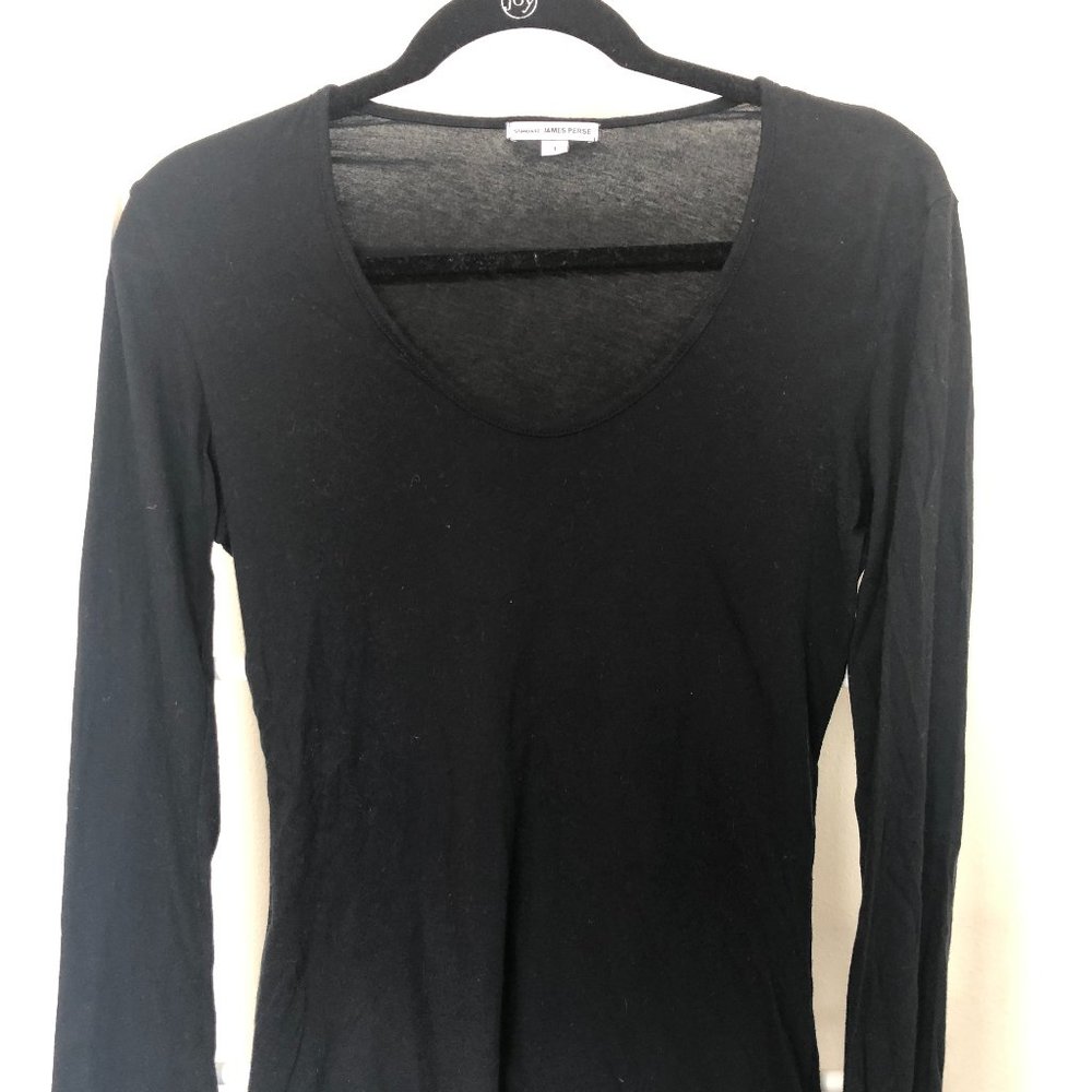 James Perse long sleeve scoop neck t-shirt